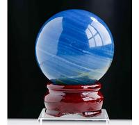 1pc Crystal Polished Stone Ball Blue Gold Sand Decorative Sphere 50mm-60mm Suitable for Furniture Decoration (Color : 50mm) Gemstone Stone