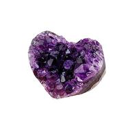 1PC Crystal Raw Stone Amethyst Cluster Heart Rough Gemstone Specimens Ornaments (Size : 70-100g) Gemstone Stone
