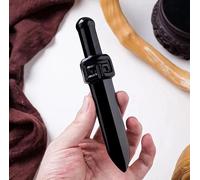 1pc Crystal Stone Carved Obsidian Little Knife Crafts Black for Decor