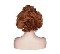 1pc Curly Bald Wig For Old Men Ginger Brown For Cosplay Wigs Fluffy Costume Anime Male