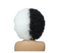 1pc Curly Explosion Volume Wig Unisex Black To Grey Ombre Dreadlock Rasta Style For Costume Parties Daily Wear