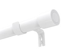 1PC Curtain Pole with Brackets Fittings Set Window Poles Heavy Duty Small Drapery Curtain Rods for Outdoor Bedroom, Living Room(60-165 cm/24-65 in,White)