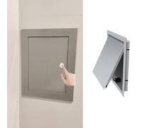 1pc Customizable 10x10 Waterproof Metal Access Panel with Magnetic Attachment for Drywall - Gray Indoor Wall Hole Cover(200x150mm)