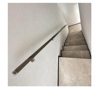 1pc Customizable Transparent Acrylic Stair Handrail - 0.5-6m Length, Sturdy & Stylish Safety Rail for Indoor/Outdoor Use(Silver Brackets,0.8m)