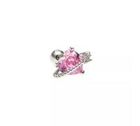 1PC Cute Bear Pink Style Stud Earrings Ear Bone Heart Wings Women Jewelry -5