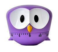 1PC Cute Cartoon Owl Timers Mini 60 Minutes Mechanical Kitchen Cooking Timer Clock Loud Alarm Counters Manual Kitchen Timer (Purple) Kitchen Timer Owl