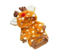 1pc Cute Christmas Reindeer Pet Costume, Festive Holiday Wear for Small Dogs & Cats, Warm Deer Patterned Jumper for Puppy & Kitten(XS(old))