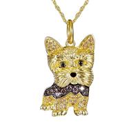 1pc Cute Dog Necklace Cute Pet Dog Alloy Necklace Accessories For Kids Dog Lover (A, One Size)