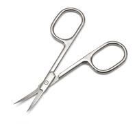 1PC Cuticle Scissors - Curved Tip Nail and Eyebrow Scissors - Stainless Steel Grooming Trimming Tool for Manicure Pedicure (Silver)