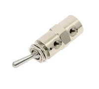 1pc Cylindrical Air Pneumatic Mechanical Valve TAC2-4V Exhaust Valve 2 Position 5 Way Self-Locking Toggles Switch w Fiittings(TAC2-4V)