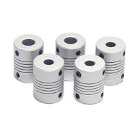 1pc D19L25 Aluminium Stepper Motor Flexible Jaw Shaft Coupling 3mm 4mm 5mm 6mm 6.35mm 8mm 10mm Encoders Machine(6x6.35)