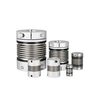1pc D40 L55 Aluminum alloy metal bellows coupling stainless steel elastic encoder motor screw high with keyway