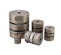 1pc D40L50 6-19 Aluminium Flexible Coupler high Double Dual Diaphragm Coupling with Elastic Connector(6mm to 8mm)