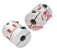 1pc D45 L78 45mm x 78mm 23 24 25 Large Elasticity Encoder Plum Coupling Elastic clamp Jaw Spider Coupler CNC Stepper Motor(23mm to 19mm)