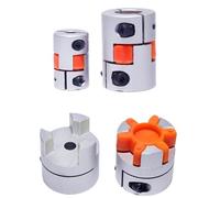 1PC D45L78 Aluminum Shaft Coupler Jaw Plum Spider Clamping Type CNC Motor Encoder Coupling 10mm to 25mm(12.7x22)