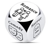 1PC Dating Gifts for Couples Movie Decision Dice Stainless Steel Dices for Couples Girlfriend Boyfriend Wife Husband on Anniversary Valentines Funny Gifts for Him Her