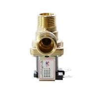 1PC DC 12V 24V AC 220V G1/2'' Brass Electric Solenoid Valve for Solar Water Heater 1/2'' Normally Closed Water Inlet Switch(12V)