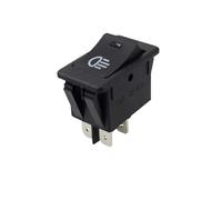 1pc DC 12V 35A Rocker Switch 4 Pins Universal Automobile and Motorcycle Fog Light Rocker Toggle Switch LED ASW-17D(White LED)