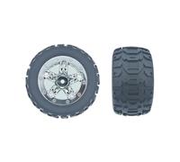 1Pc DC electronic starter Wheel 65/80/85mm Rubber electronic starter Wheel DIY Smart Car electronic starter Tool Parts electronic starter Wheel(80mm Plating Wheel)