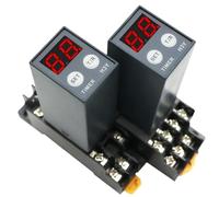 1pc DC12V DC24V Digital Time Relay 0.1S-990H Power On Delay Off Cycle Delay Multi Mode AC220V H3Y-2 With Base Socket 2NO2NC(DC24V,H3Y-2)