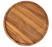 1PC Decorative Tray, 11.6 Inch Round Wooden Tray, Serving Tray Waterproof Candle Tray for Tea Light Coffee Table Centerpieces Home Decor