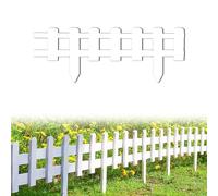 1PC Decorative Wooden Garden Fence, 100cm Landscape Barrier for Trees & Flower Beds, White 30cm High Pet & Flower Garden Border, Outdoor Yard Decoration
