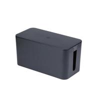 1PC Desktop Plastic Power Cable Socket Protection Box Multi-Function Data Cable Organizer Box(Black)