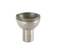 1pc Diamond Mounted Point 20-50mm Head Diameter Spherical Concave Head Bead Coarse Grinding Bit for Jade Amber Stone Beeswax(45mm)