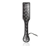 1Pc Diamond Pattern Flog Spank Paddle Horse Whip Beat Submissive for Horse Training Crop Leather Spanking Paddle Black One Size