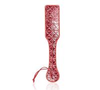 1Pc Diamond Pattern Flog Spank Paddle Horse Whip Beat Submissive for Horse Training Crop Leather Spanking Paddle Red One Size
