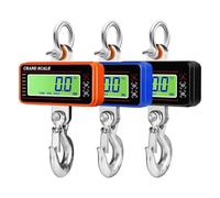 1Pc Digital 1500Kg/1000Kg/500Kg Lcd Industrial Hook Alloy Weighing Blance 65Ft Remote Control Easy To Read Data,500kg ORANGE
