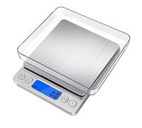 1pc Digital Food Scale with Gram and Ounce Kitchen Scale with Tray Portable Mini Digital Scale 6 Measure Modes with Display Y223(2000g-0.1g)