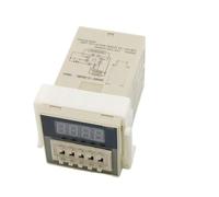 1pc Digital LED Programmable Timer Relay Switch DH48S-S 0.1S-99H Socket Base Cycle Delay/One Group Delay/Two Group Delay(2 Group Delay,AC 110V)