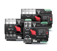 1pc Din Rail 3 phase 2P3P4P 63A 100A 125A 230V Dual Power Automatic Transfer Electrical Selector Switch Uninterrupted ATS(2P L N 220V-230V,125A)