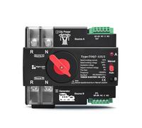 1pc Din Rail ATS 220V 230V Dual Power Automatic Transfer Electrical Selector Switch 2P 100A MQXFCZUX