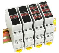 1pc Din Rail Mount Three Phase Voltage Meter Ac 80-500V Mini Modular Voltmeter Gauge Indicator LED Digital Display Detector(-V)