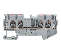 1pc Din Rail Twin Terminal Block Push in Spring Pt2.5 Wire Conductor Connector Strip, Terminal Block Through Terminal Kit