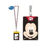 1pc Disney Mickey Mouse Lanyard Card Holder Officially Licensed Cute Polka Dot Hello Themed Movies Anime Peripheral Character ID Case Accessory Gift