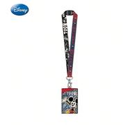 1pc Disney Mickey Mouse Lanyard Card Holder Officially Licensed Red Polka Dot Denim Toon Themed Movies Anime Peripheral Character ID Case Accessory Gift