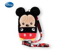 1pc Disney Mickey Mouse Plush Lanyard Pouch Officially Licensed Cute Cartoon Movies Anime Peripheral Soft Plush Hanging Storage Bag Accessory Gift for Phone