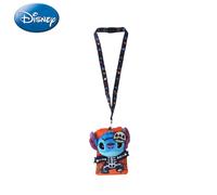 1pc Disney Stitch Halloween Plush Lanyard Card Holder Officially Licensed Spooky Skeleton Spider Web Themed Movies Anime Peripheral Soft Plush ID Case Gift for Phone