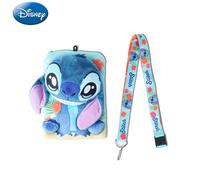 1pc Disney Stitch Plush Lanyard Card Holder Officially Licensed Cute Soft Plush ID Case with Themed Lanyard Movies Anime Peripheral Stitch Themed Accessory Gift for Phone