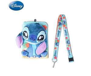 1pc Disney Stitch Plush Lanyard Card Holder Officially Licensed Cute Soft Plush ID Case with Themed Lanyard Movies Anime Peripheral Stitch Themed Accessory Gift for Phone
