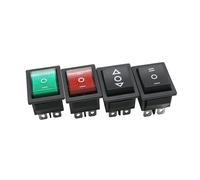 1pc DIY Rocker Switch Power Switch Boat 3 Position 6Pin Button Latching with Lamp Light KCD4 16A 250VAC/ 20A 125VAC On-Off-on IDGTTLDF(2P)