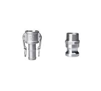 1pc DN15 1/2" Type B/C/D +DP/E/F Type DC+E/F Camlock Fitting Adapter 304 Stainless Steel Connector Quick Release Coupler(C and F)