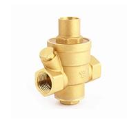 1pc DN15 DN25 1/2" 3/4" Brass Water Pressure Reducing Maintaining Valves Regulator Mayitr Adjustable Relief with Gauge Meter(DN40,No Pressure Gauge)