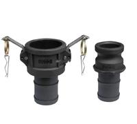 1pc DN15 To DN50 PP Camlock Coupling Plastic Fitting Adapter MPT FPT Barb Quick Disconnect 1/2 3/4 To 2Inch(Silver,1")