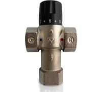 1pc DN25 Solar Shower Mixer Thermostatic Valve - Automatic Brass Mixing Valve for Efficient Water Temperature Control