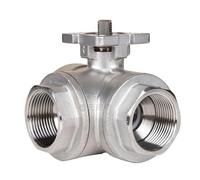 1pc DN50 SS304 Stainless Steel Three-Way Ball Valve T/L Type Female Thread(L Type)