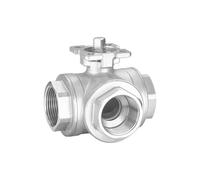 1pc DN8/DN10/DN15/DN20/DN25 SS304 Stainless Steel High Platform Three-Way Female Thread Ball Valve T/L Type(DN50,T Type)